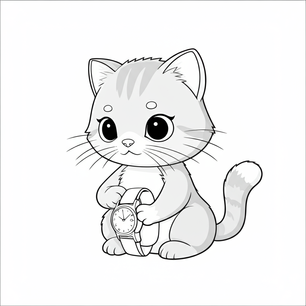 Coloriage Zoé et la montre des chemins croisés