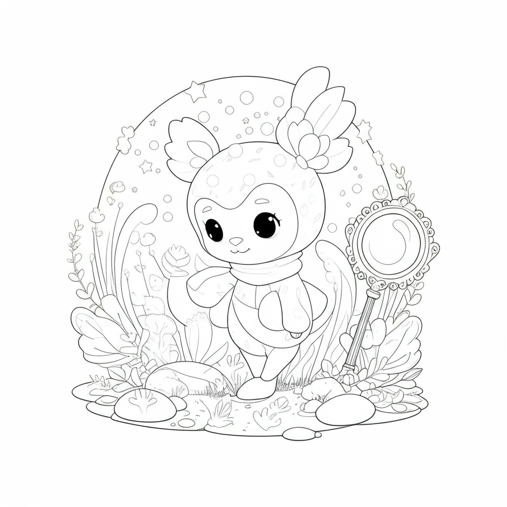 Coloriage Cassis et les Bulles de Lumière