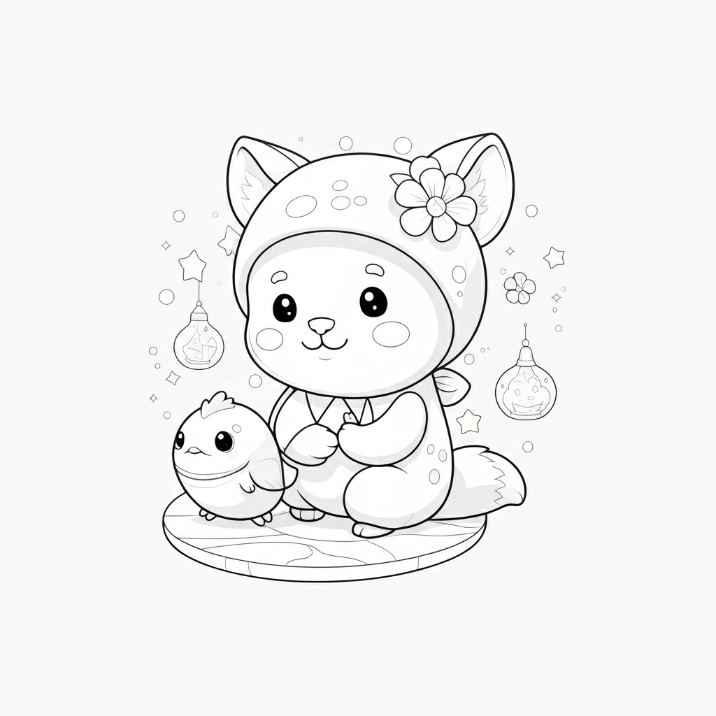 Coloriage Gribouille et le Coquillage qui Murmure