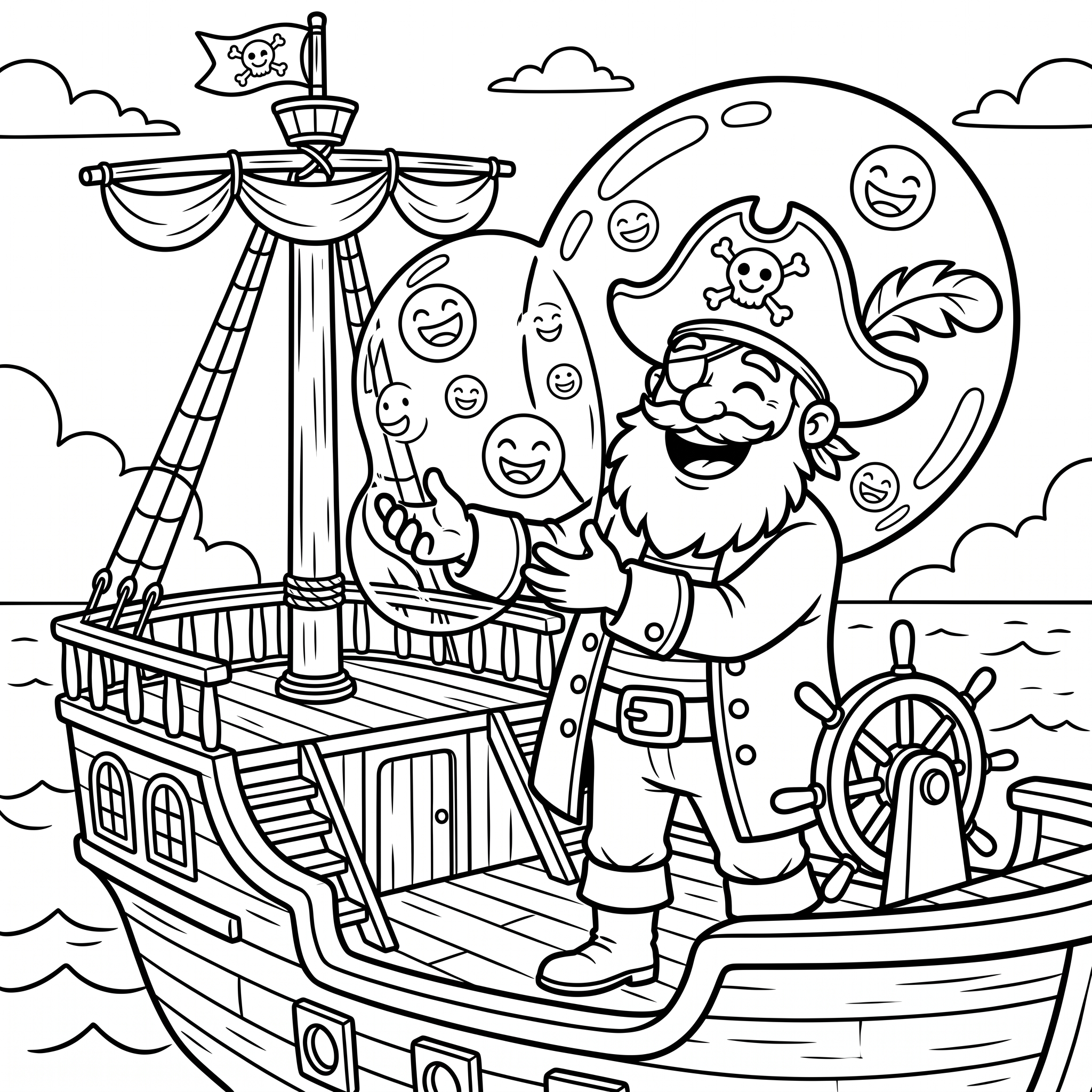 Coloriage Capitaine Barbouille et la Bulle Hilarante
