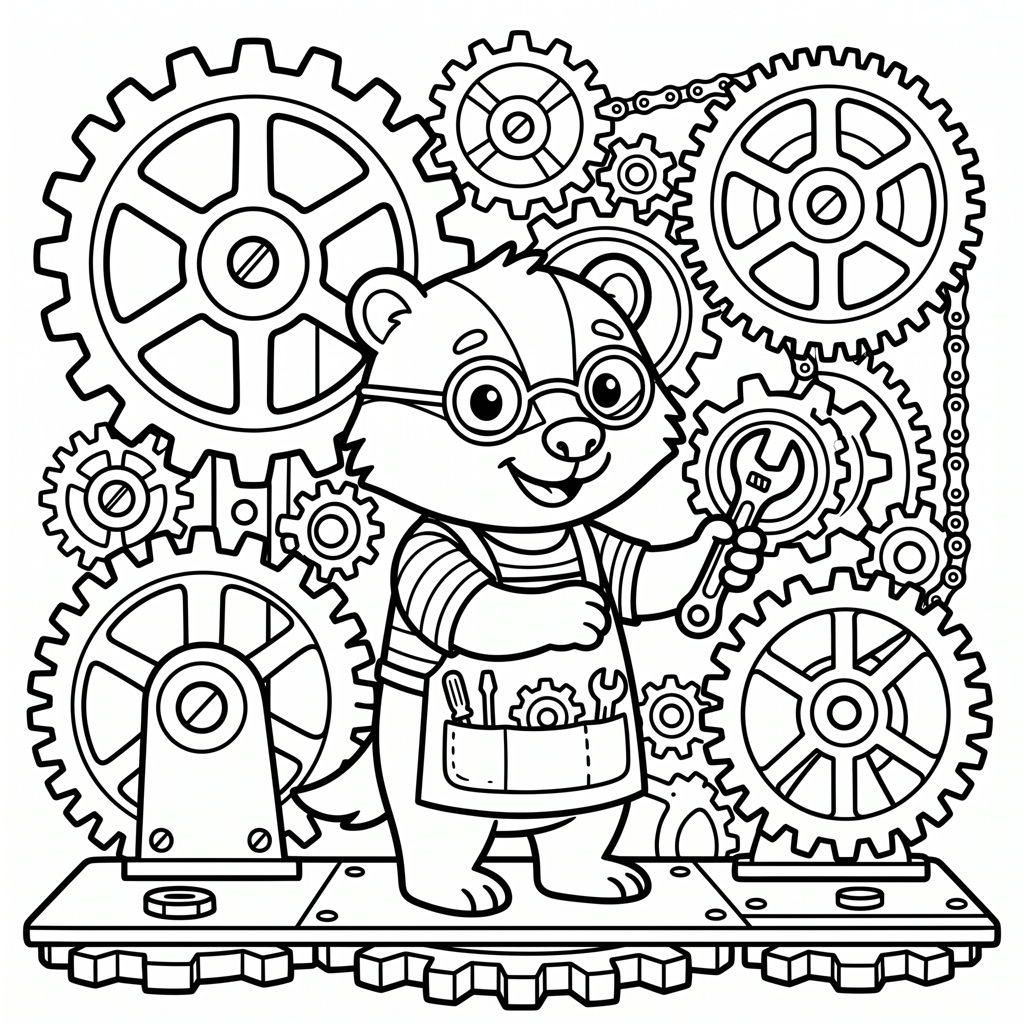 Coloriage Célestin et l'Horloge du Fou Rire