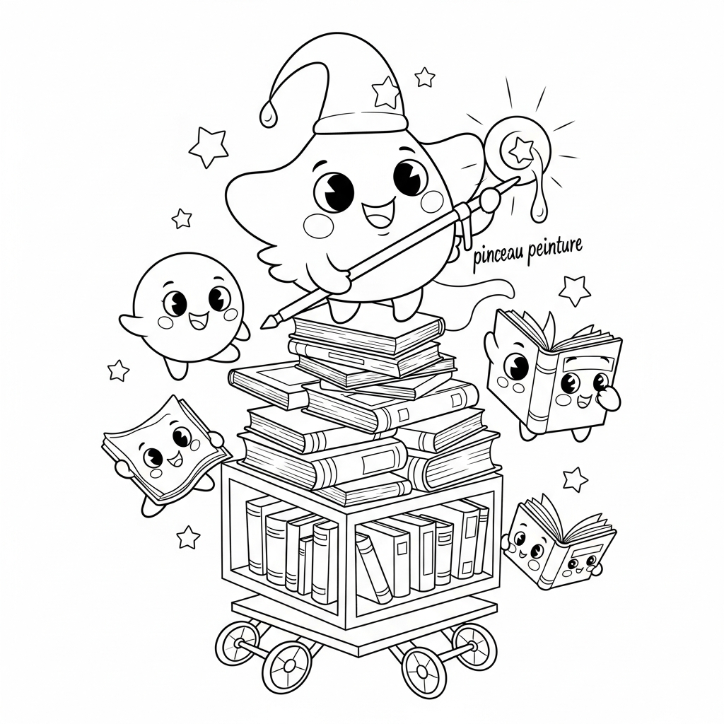 Coloriage Chamallow et les bulles qui ne voulaient pas éclater