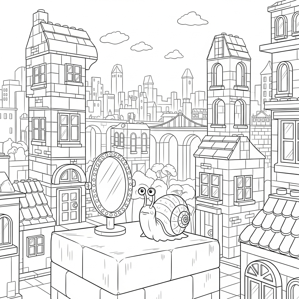 Coloriage Chaussette et la ville où les portes n'avaient pas de secrets