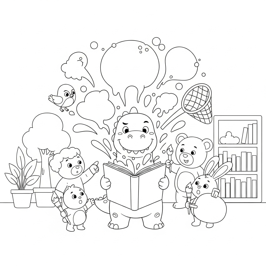 Coloriage Frimousse et la rivière qui avait perdu ses couleurs