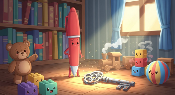 Houpette le stylo et le secret de la clé volante