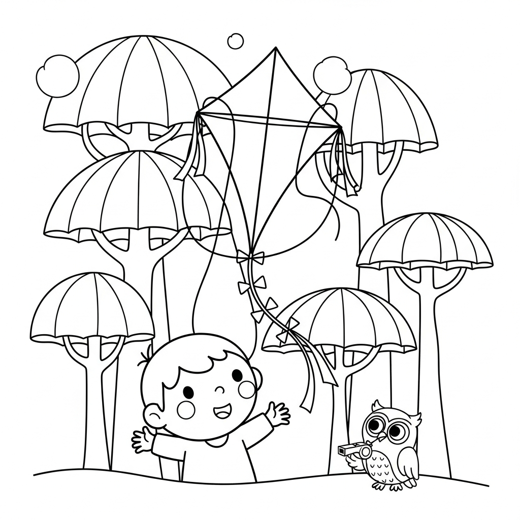 Coloriage Kito et la Lune Fais-Moi Rêver