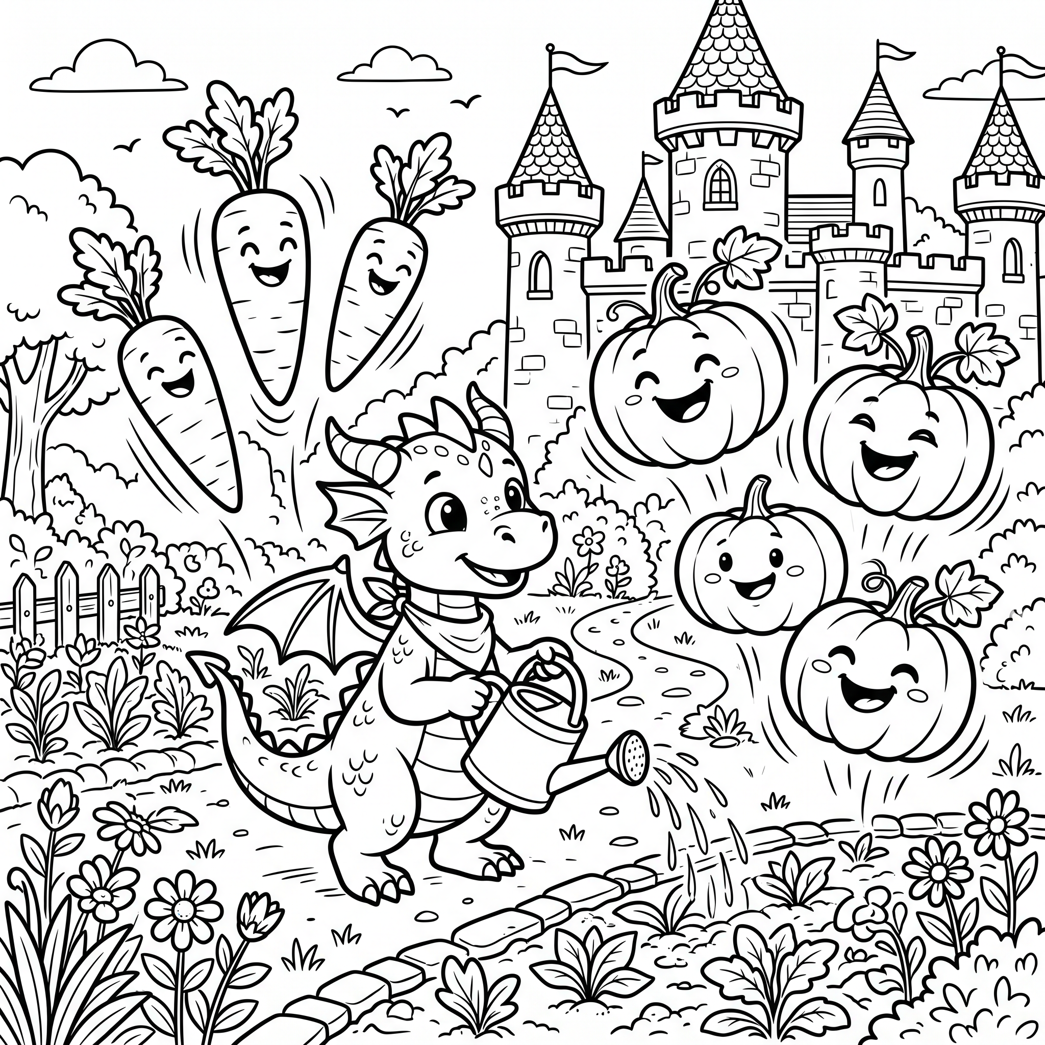 Coloriage La Panique des Légumes Sauteurs