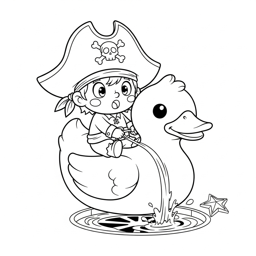 Coloriage Le Capitaine Bain-Mousse et l'Étoile Scintillante