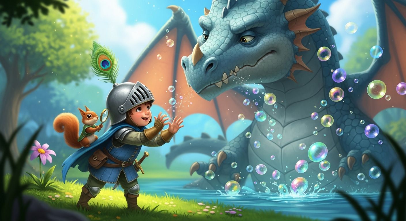 Le Chevalier Chatouille et le Dragon Grognon