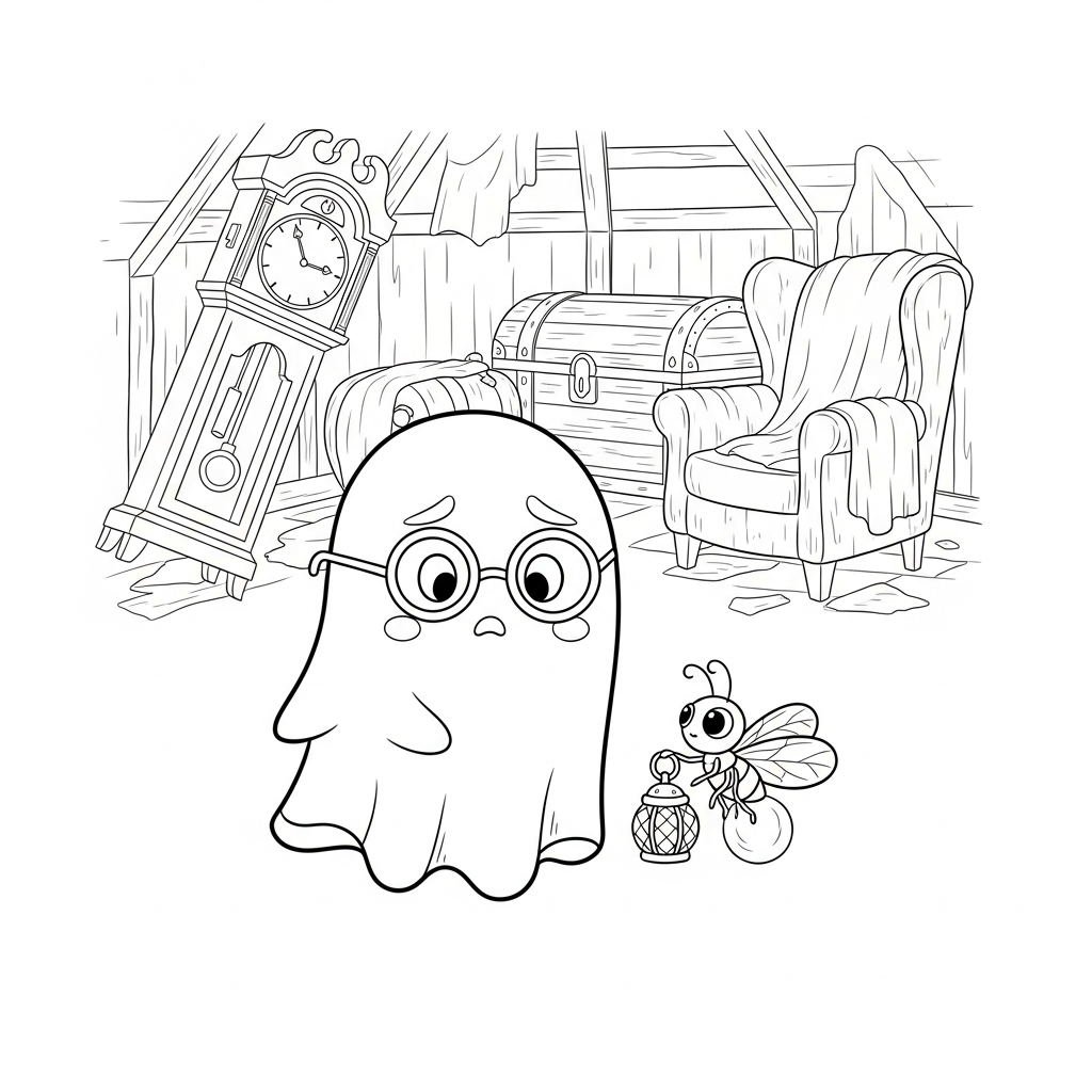 Coloriage Le Fantôme Collectionneur de Lumière