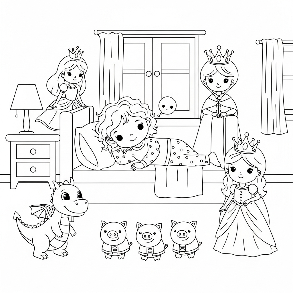 Coloriage Le Grand Bazaar des Contes Éternués