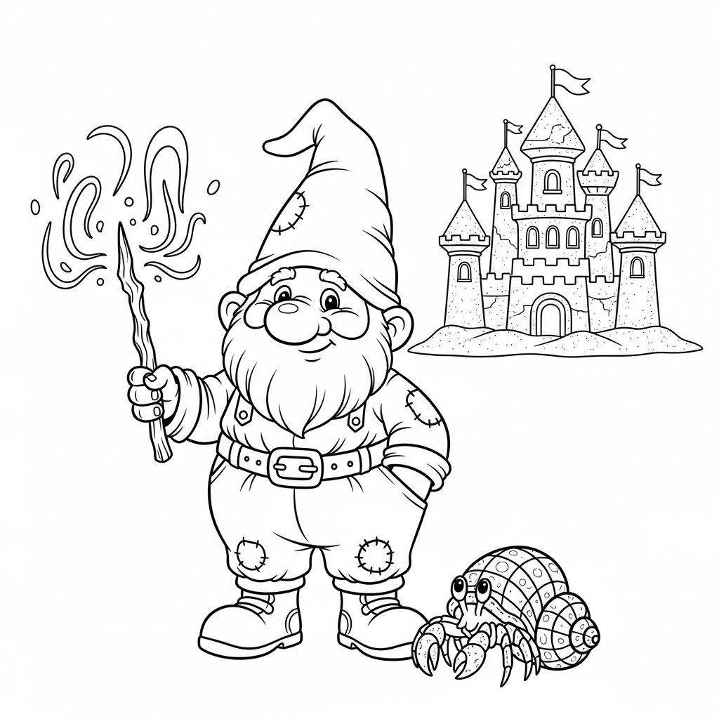 Coloriage Le Grand Charabia du Château de Sable