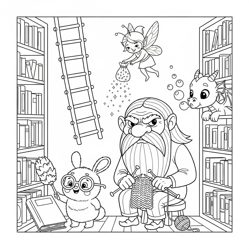 Coloriage Le Grand Éternuement des Contes