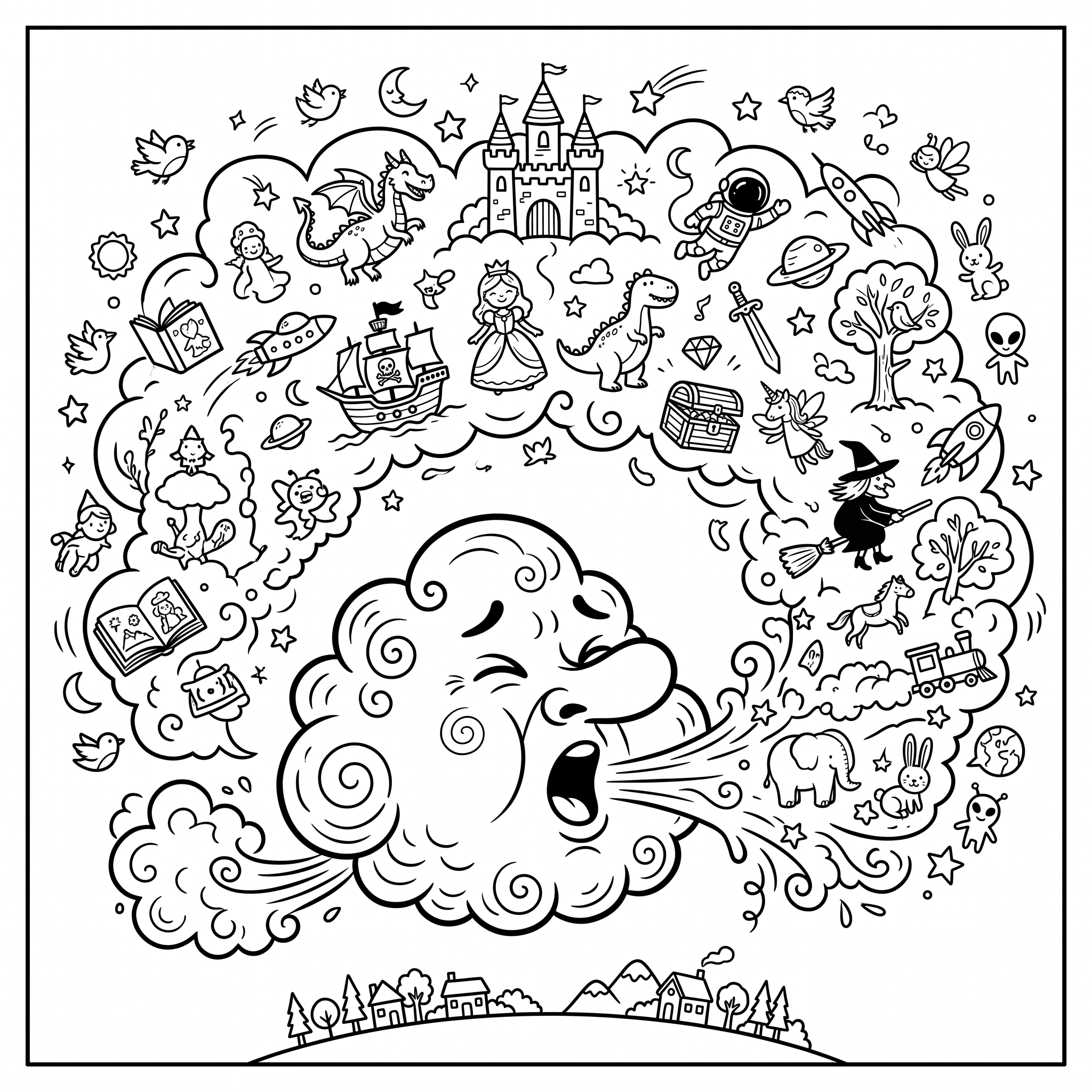 Coloriage Le Grand Éternuement des Histoires