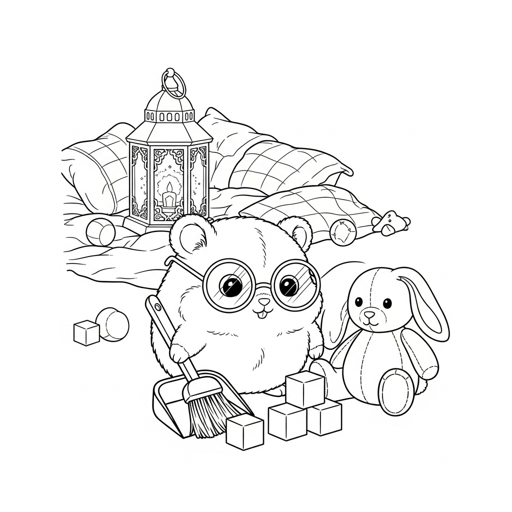 Coloriage Le Grand Rangement de Ronchon le Ranger