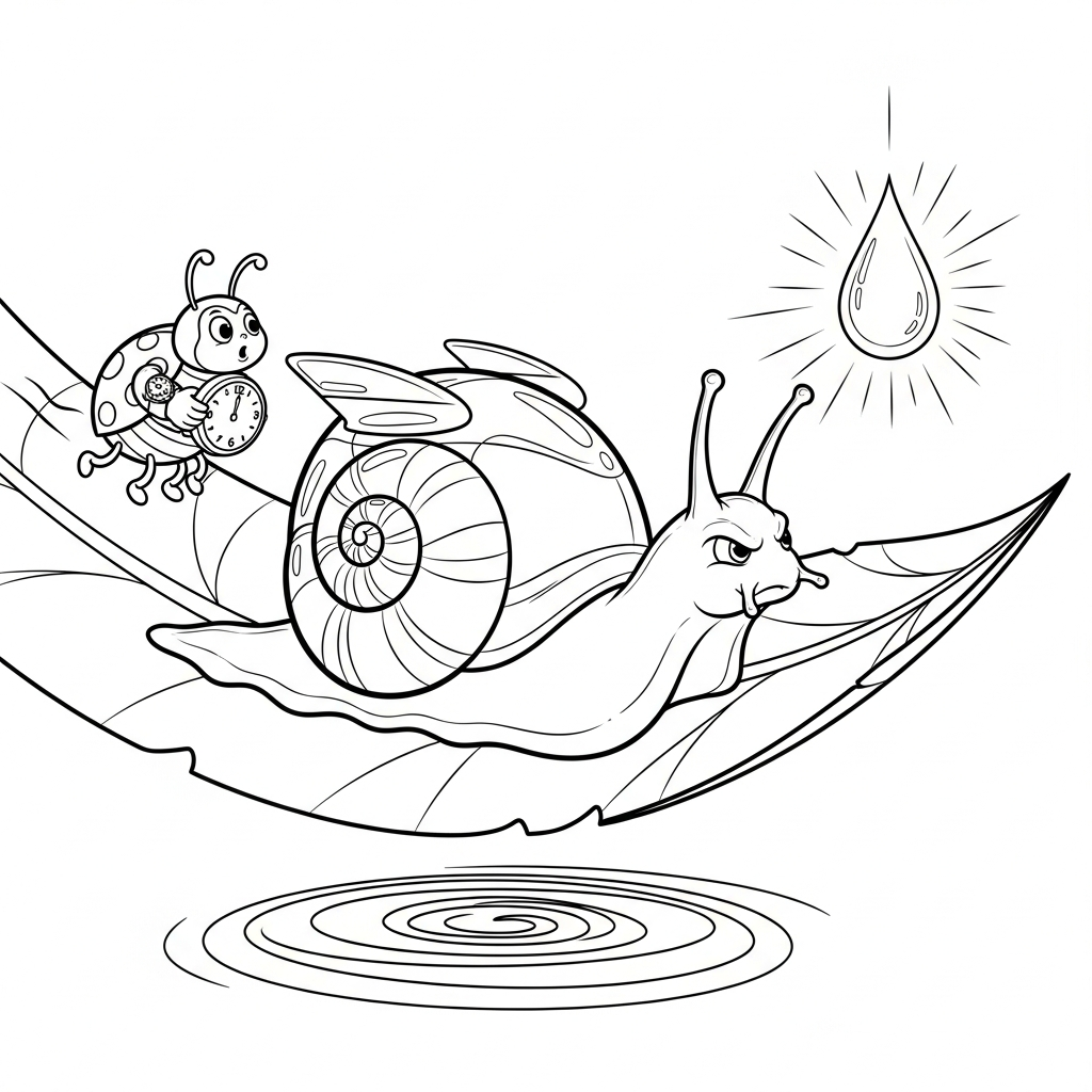 Coloriage Lentigo et la Goutte d'Éclat