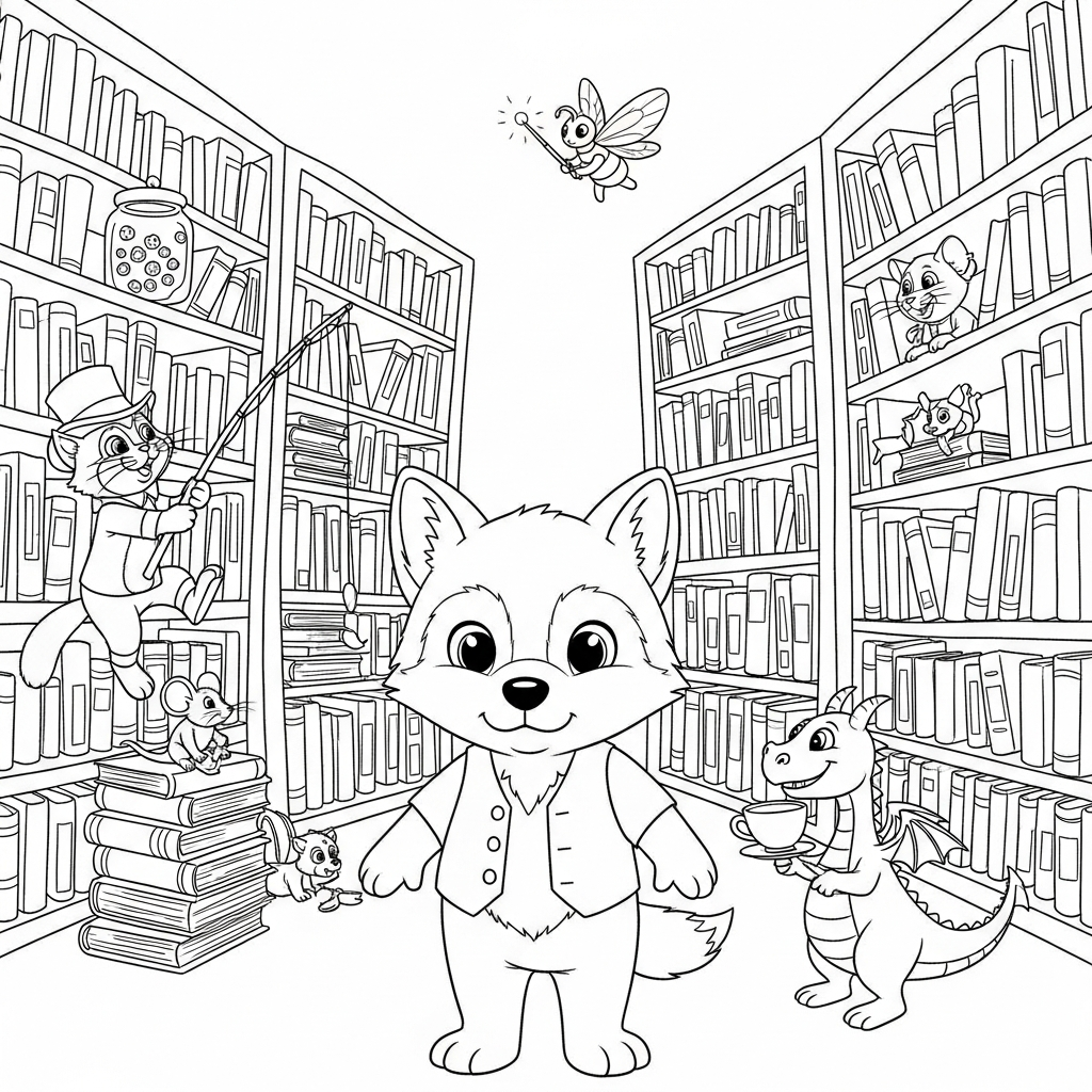 Coloriage Loupi et le Grand Atchoum des Récits