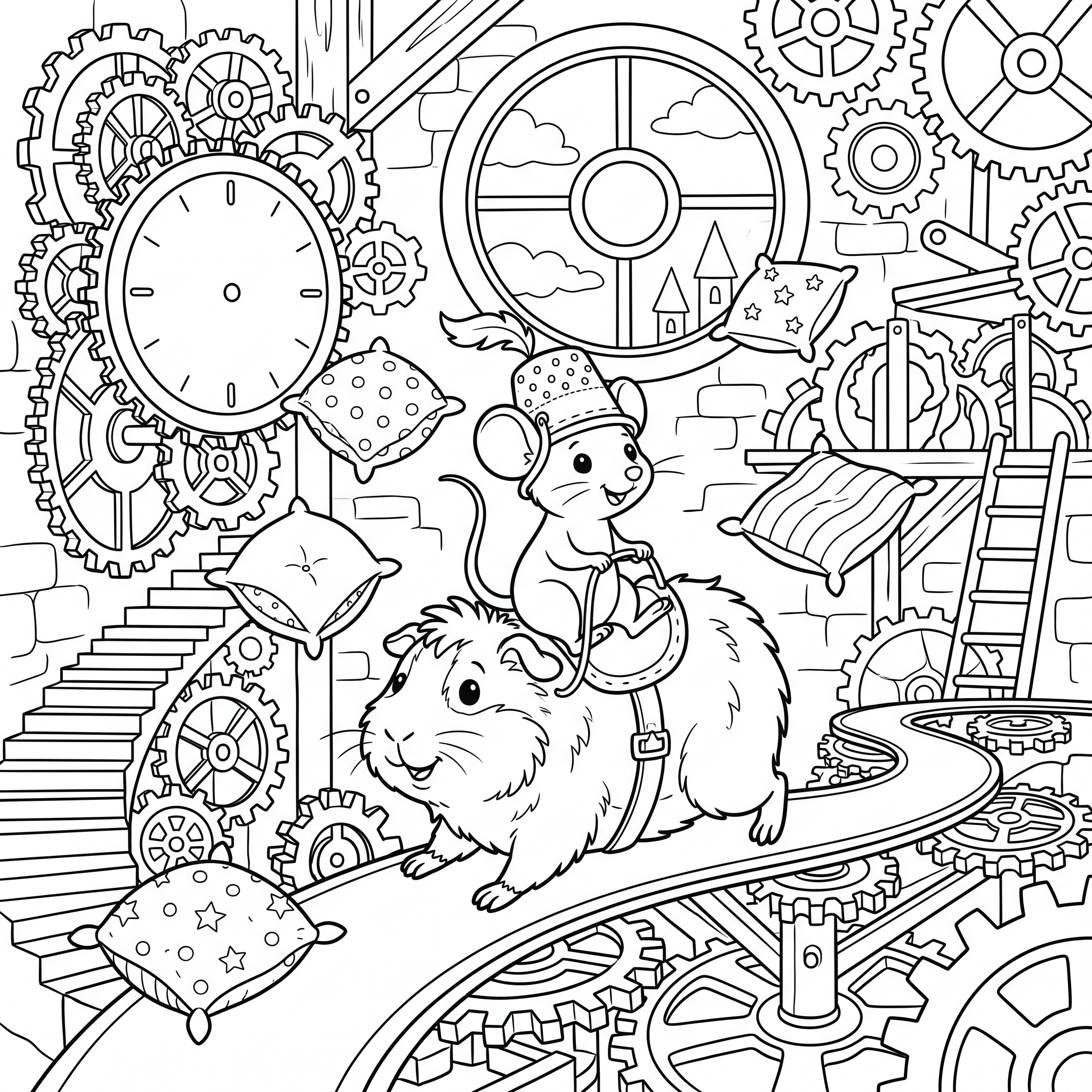 Coloriage Lucien et la Pagaille du Grand Réveil