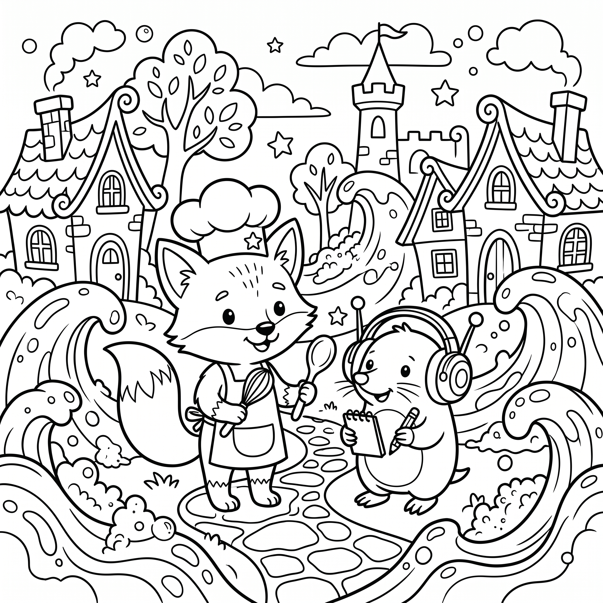 Coloriage Marcellin et la Grande Gelée Pétillante