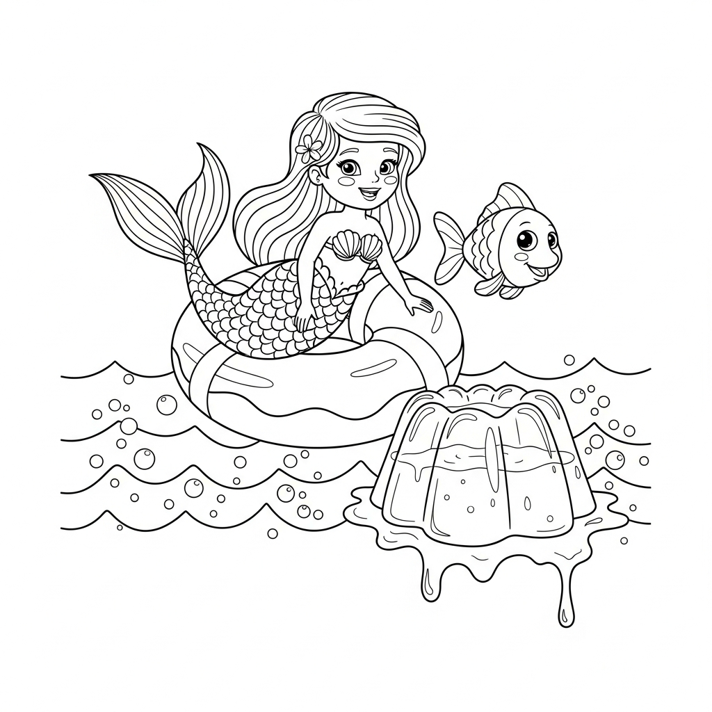Coloriage Mousse et l'Océan qui Fait Pschitt