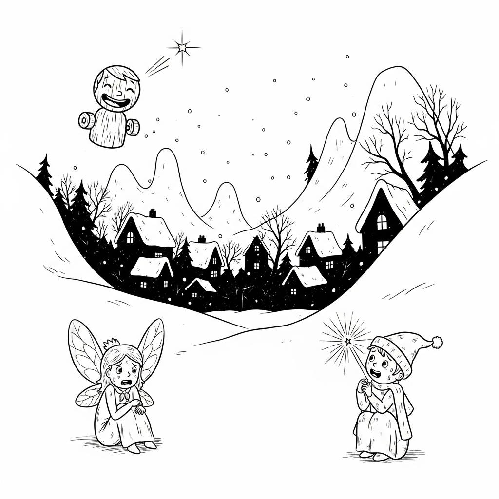 Coloriage Noëlie et le rire qui a vaincu la tempête