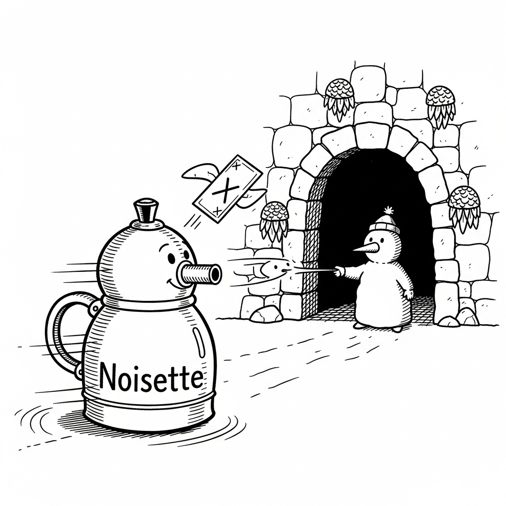 Coloriage Noisette la théière et le secret de la cave grognon