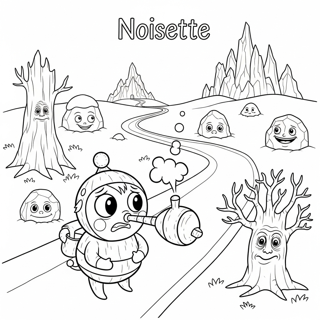 Coloriage Noisette la théière qui n'aimait pas trembler