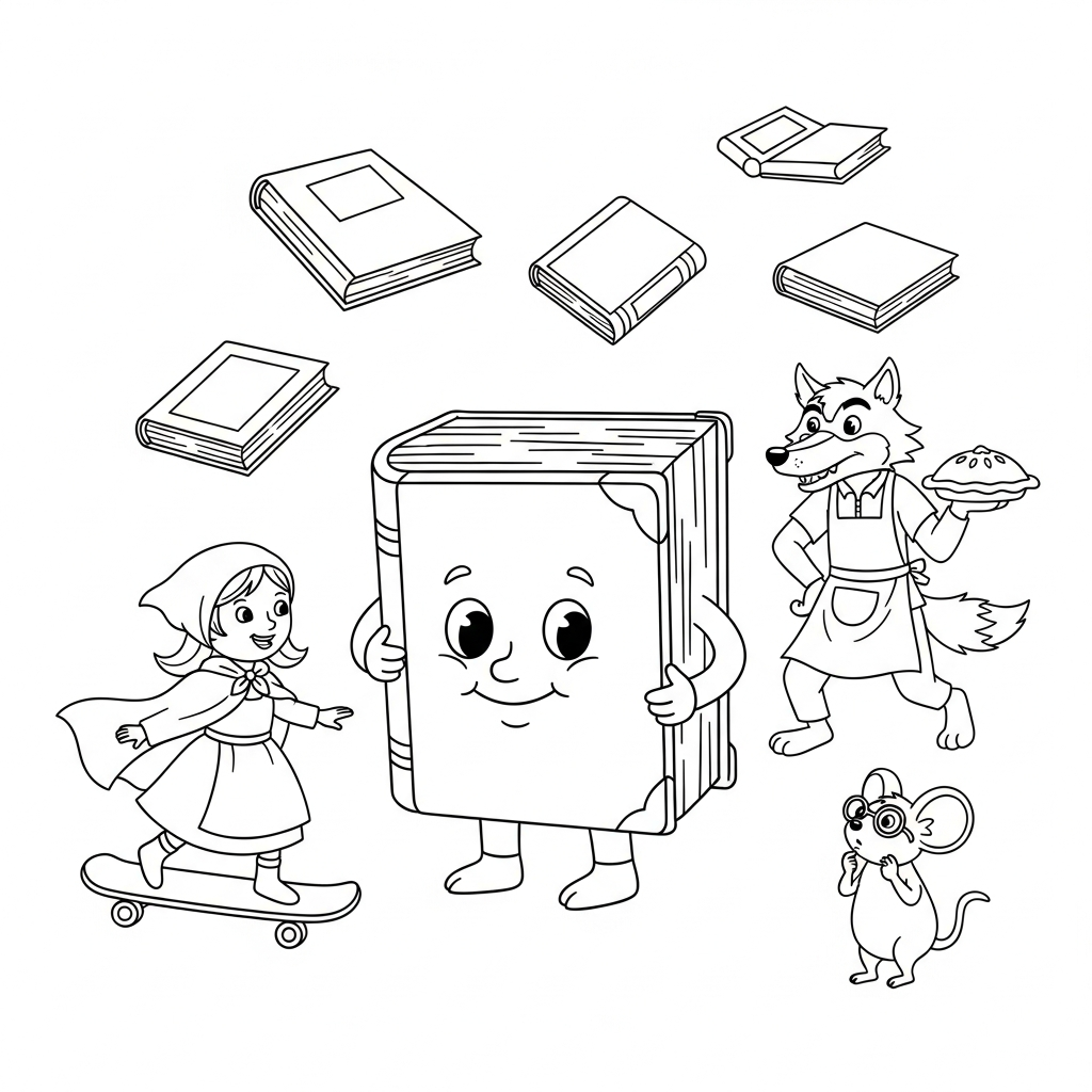 Coloriage Papyrus et le Grand Brouhaha des Contes