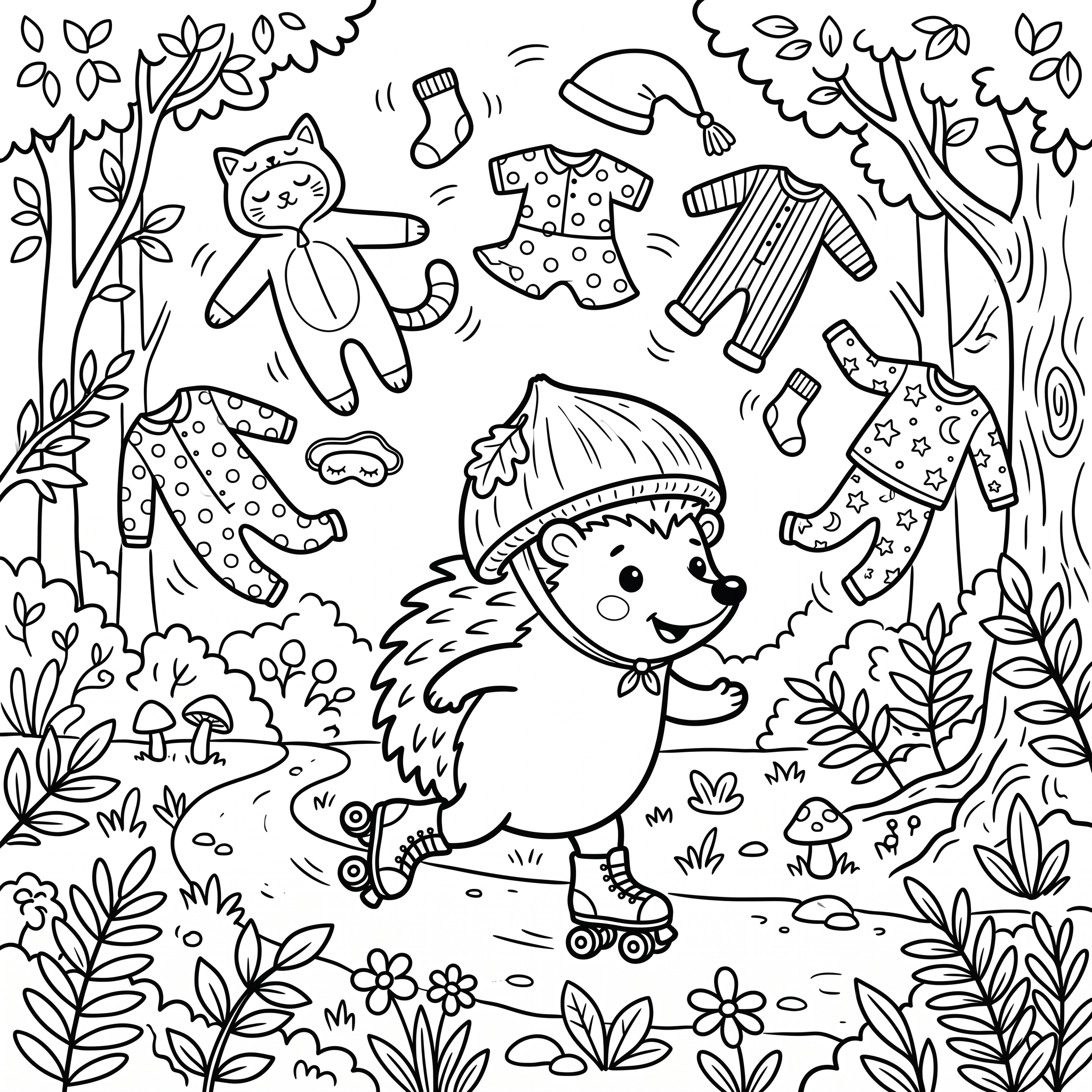 Coloriage Pico et la Grande Panique des Pyjamas Volants