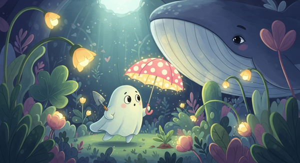 Pim le fantôme qui jardinait dans une baleine