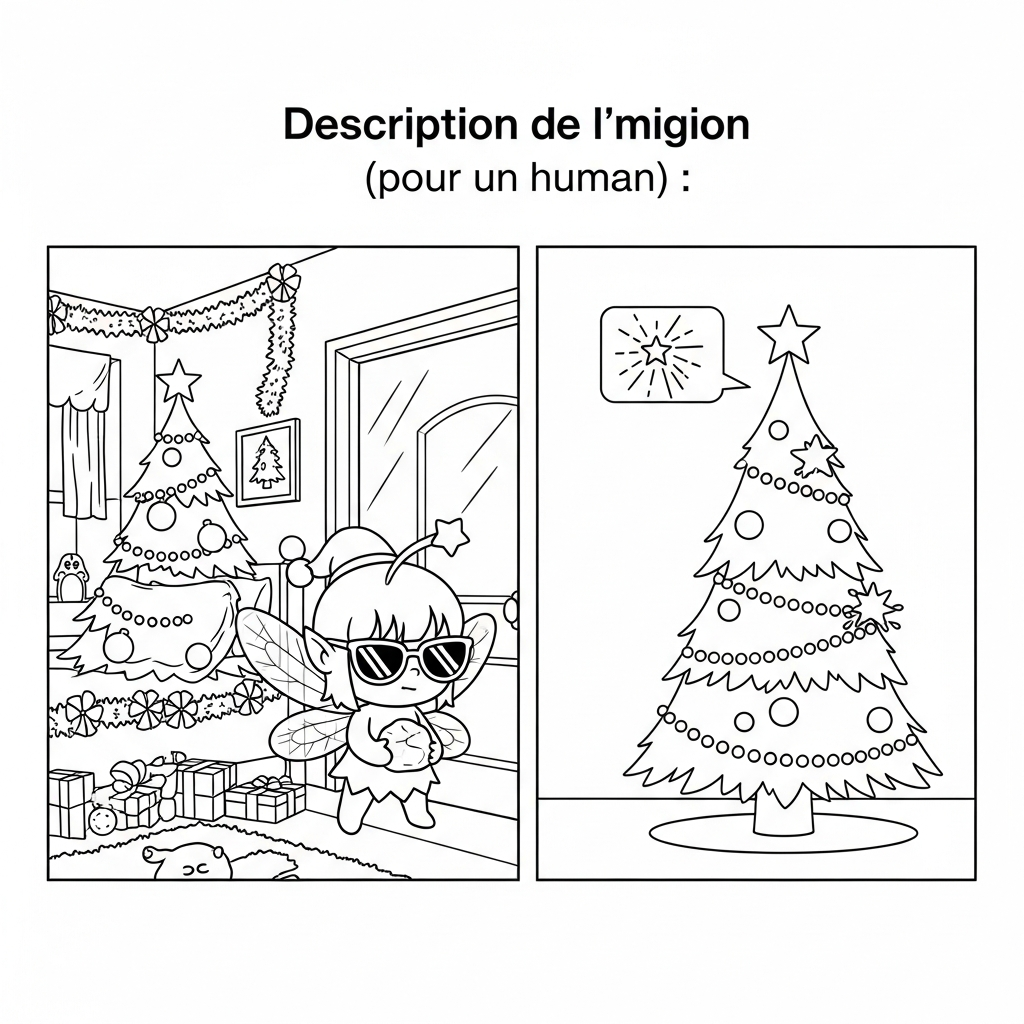 Coloriage Pixel la fée qui sauva la magie de Noël