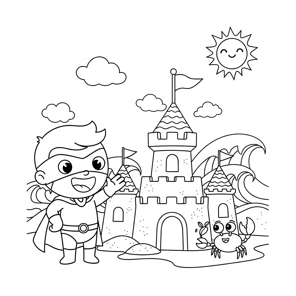 Coloriage Plume et le Secret du Château de Sable