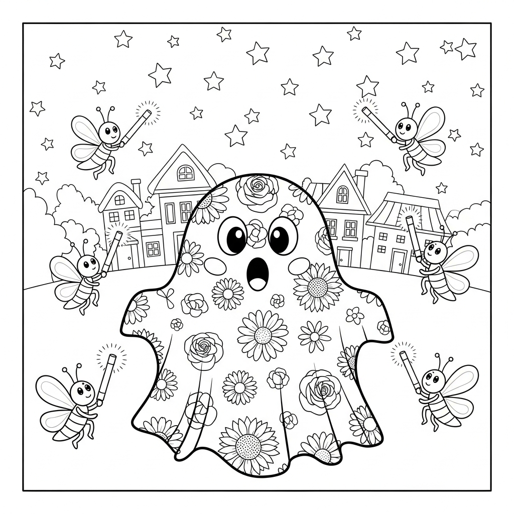 Coloriage Polochon et la Nuit Rigolote