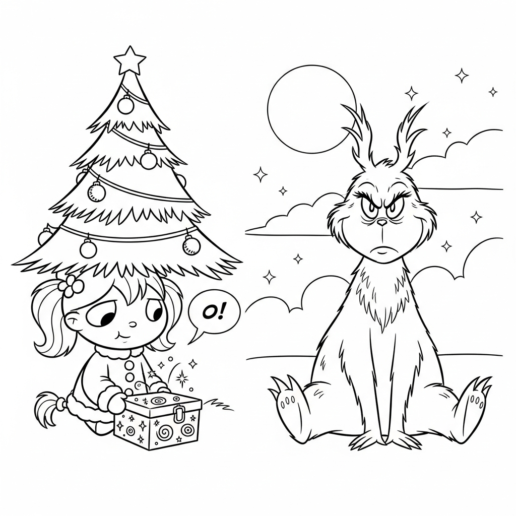 Coloriage Romy et la boîte qui faisait rire les grincheux