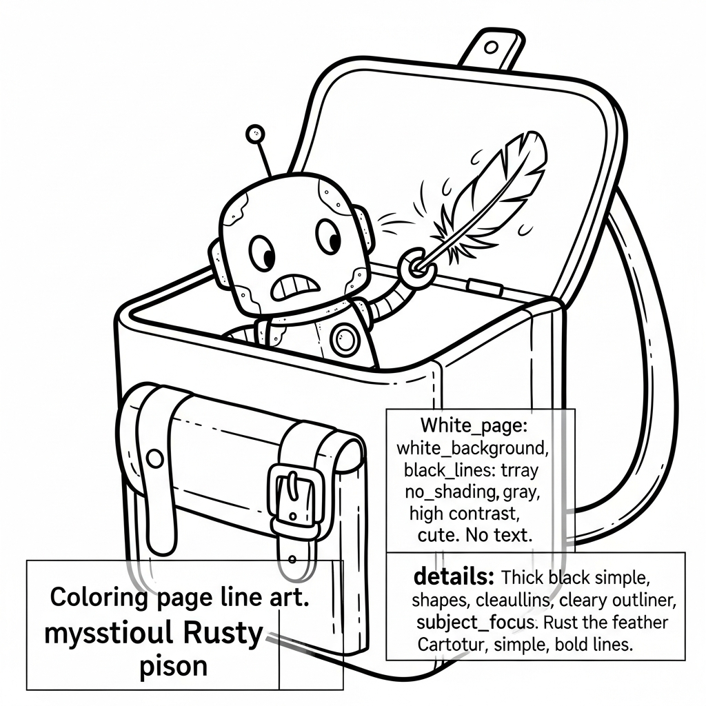 Coloriage Rusty et le Mystère de la Plume Chatouilleuse