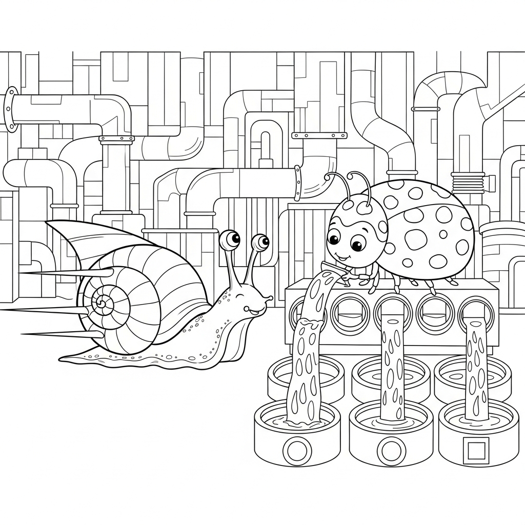 Coloriage Turbo l'Escargot et le Mystère des Couleurs Fondues