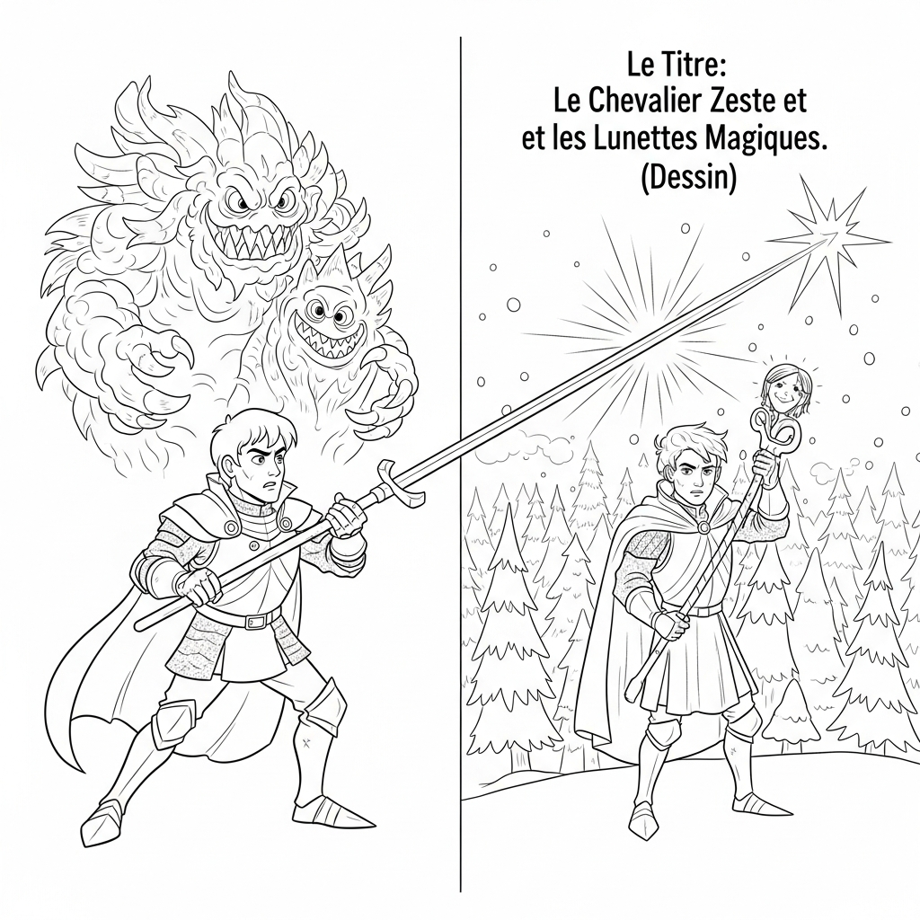Coloriage Zeste le chevalier et le mystère du hoquet de glace
