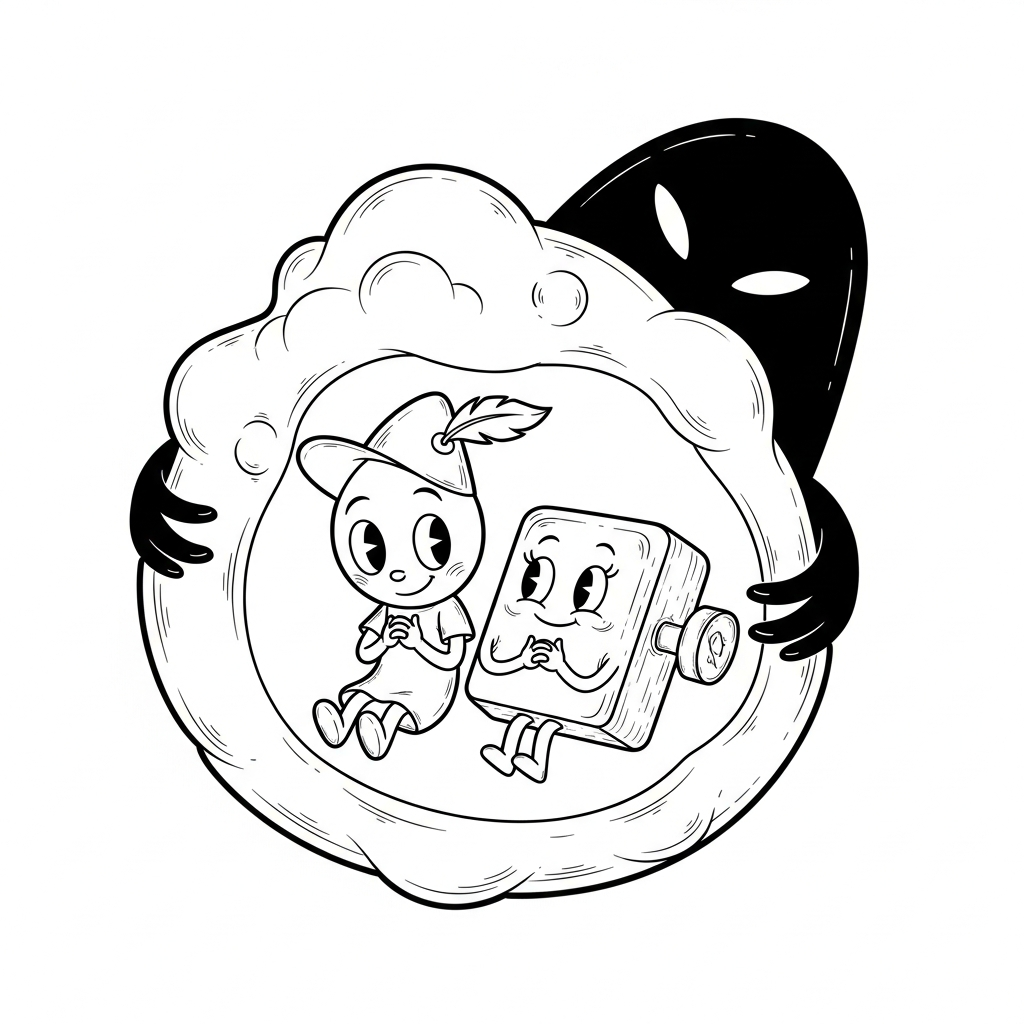 Coloriage Zeste le stylo n'a même pas peur du Grognon des Neiges