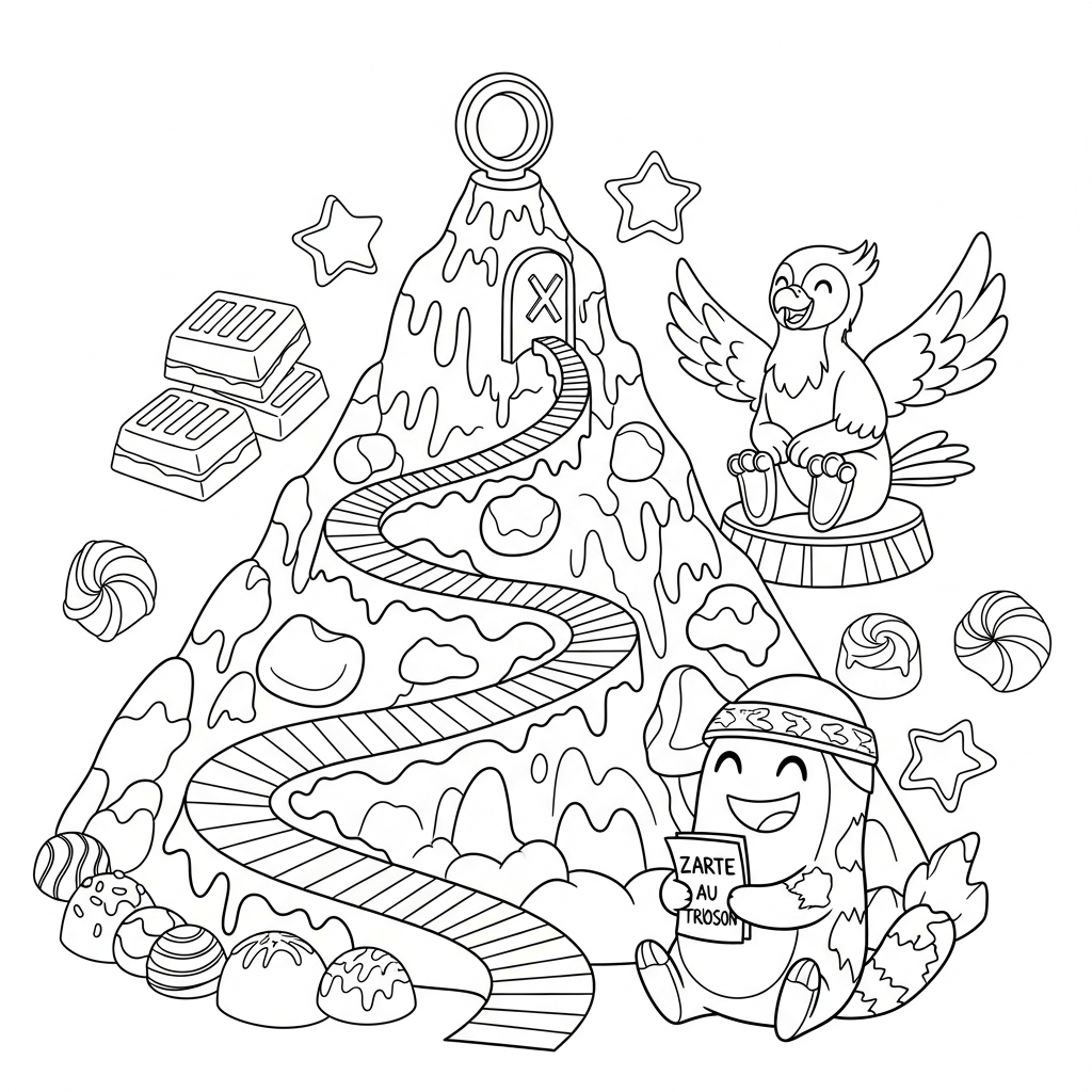 Coloriage Zigzag le pingouin qui n'avait plus froid du tout