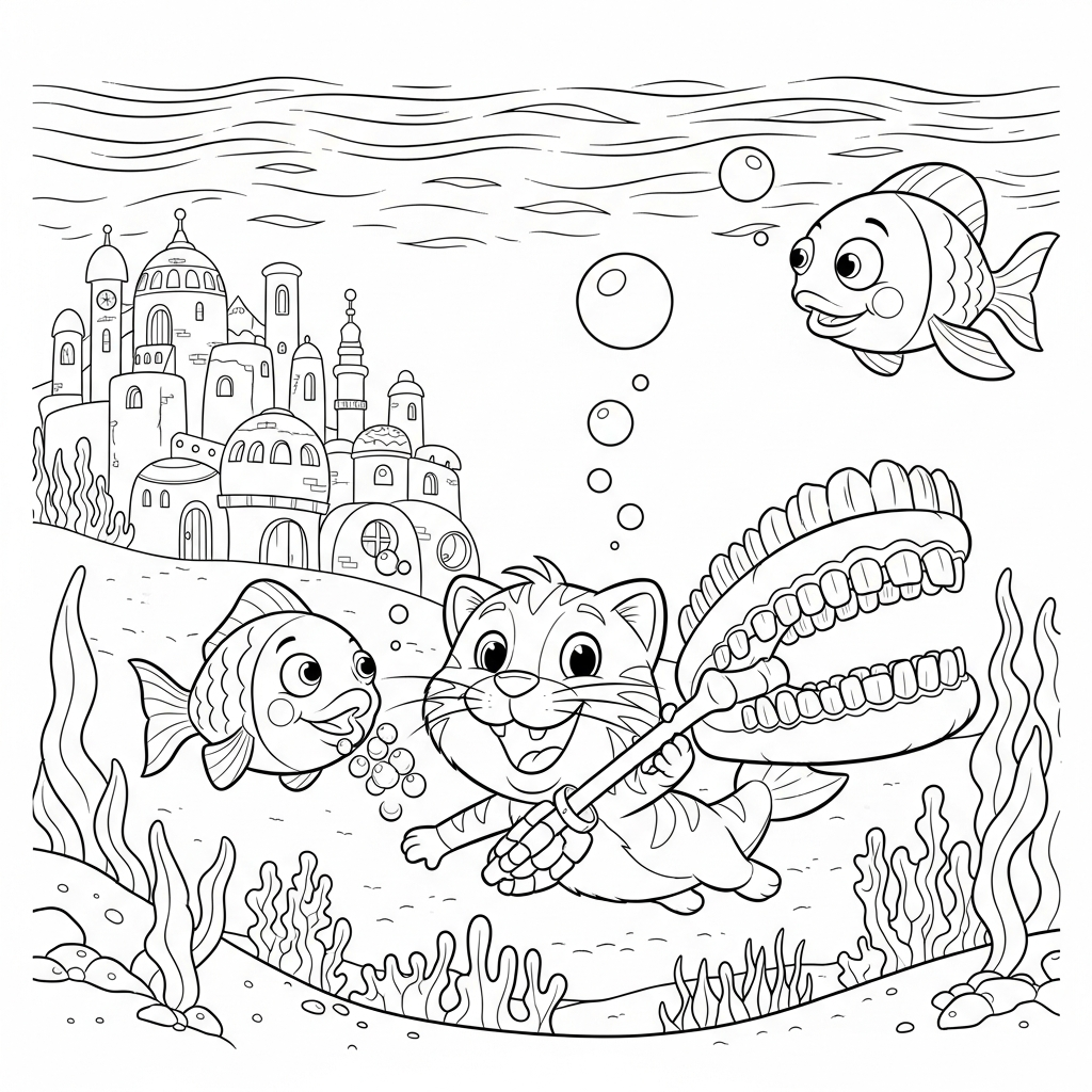 Coloriage Zoé et le mystère du ronronnement silencieux