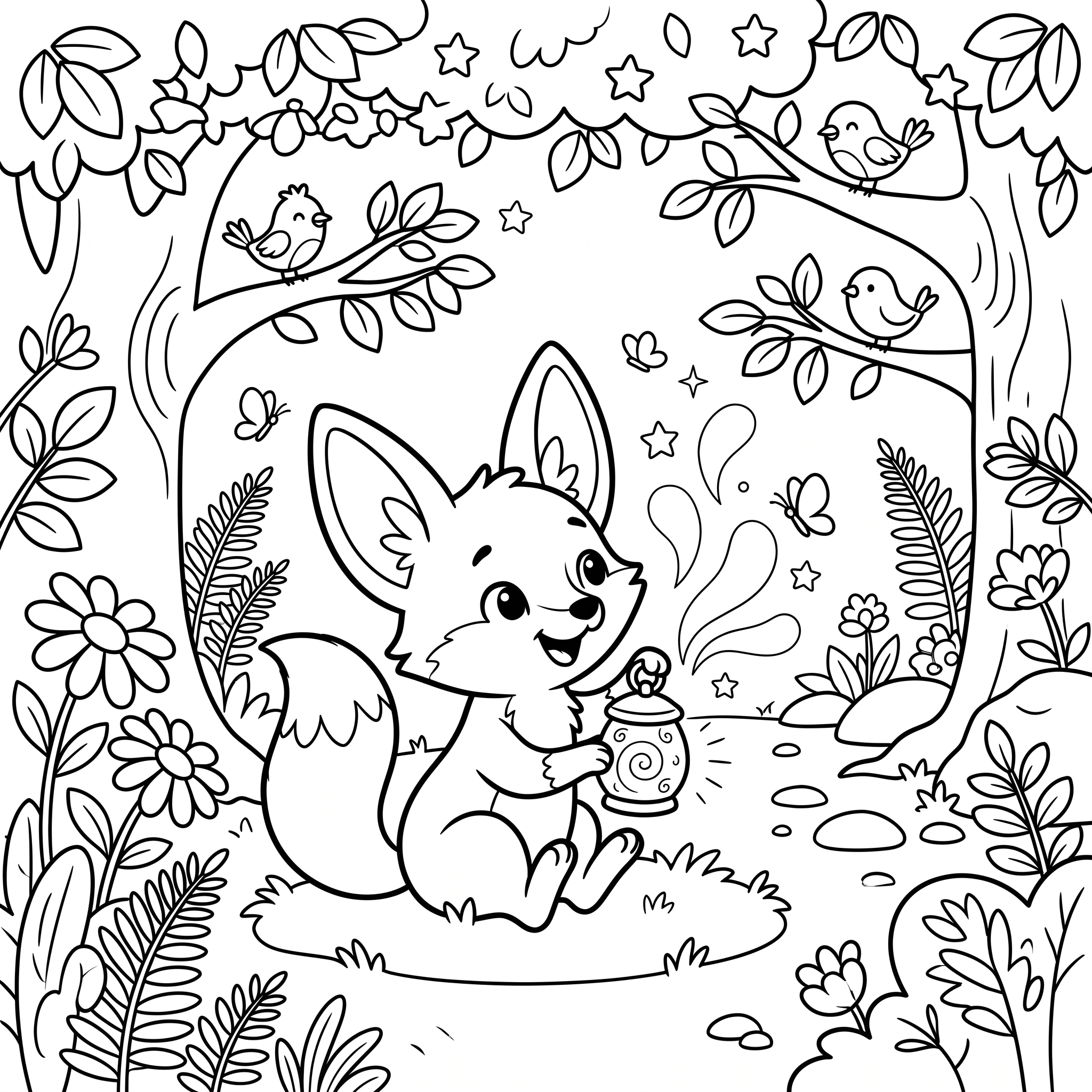 Coloriage Chuchoti et la Lumière Douce