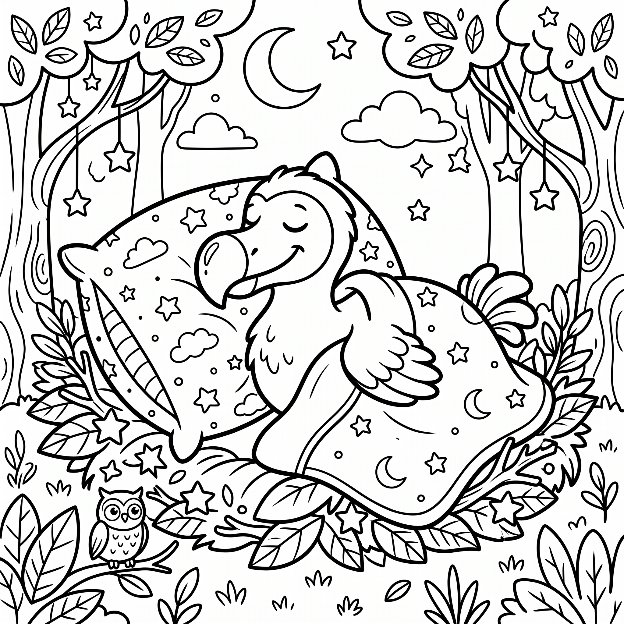 Coloriage Dodo et l'Oreiller de Douceur