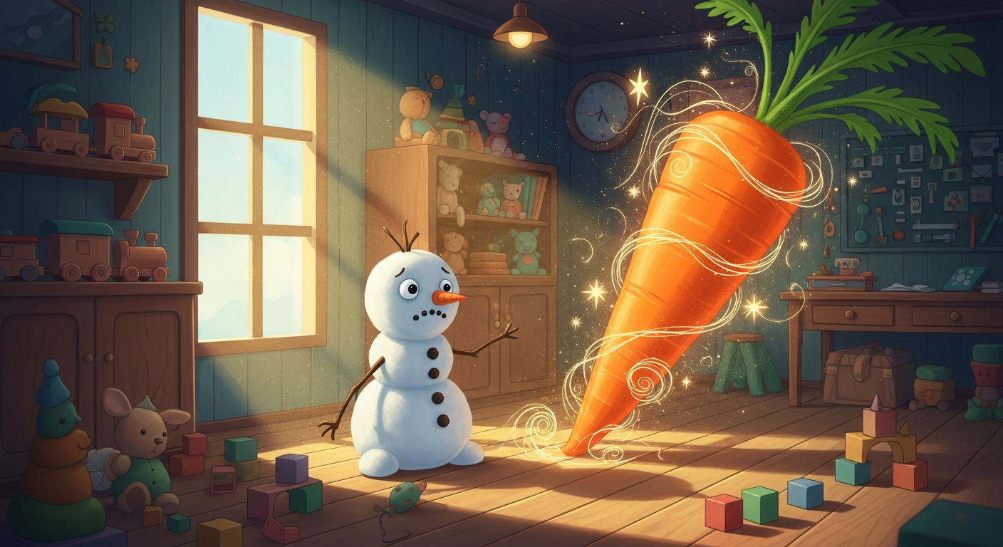 Flocon le petit bonhomme de neige qui cherchait dans le noir