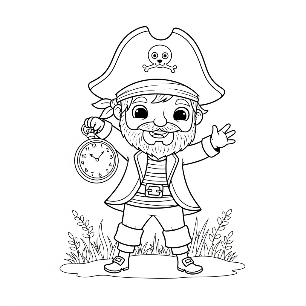 Coloriage Fripouille le pirate qui a vaincu le vertige