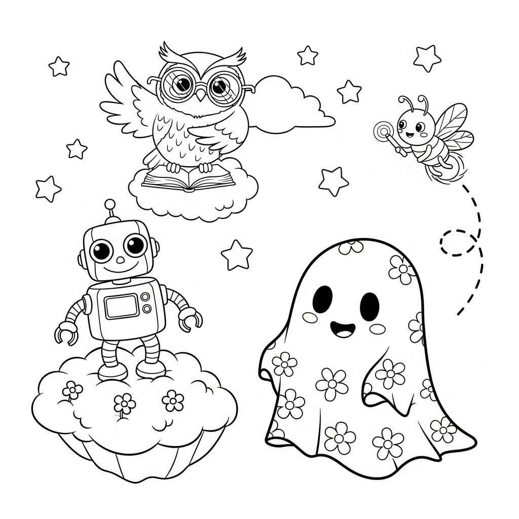 Coloriage Gaspard et le Nid de Rêves