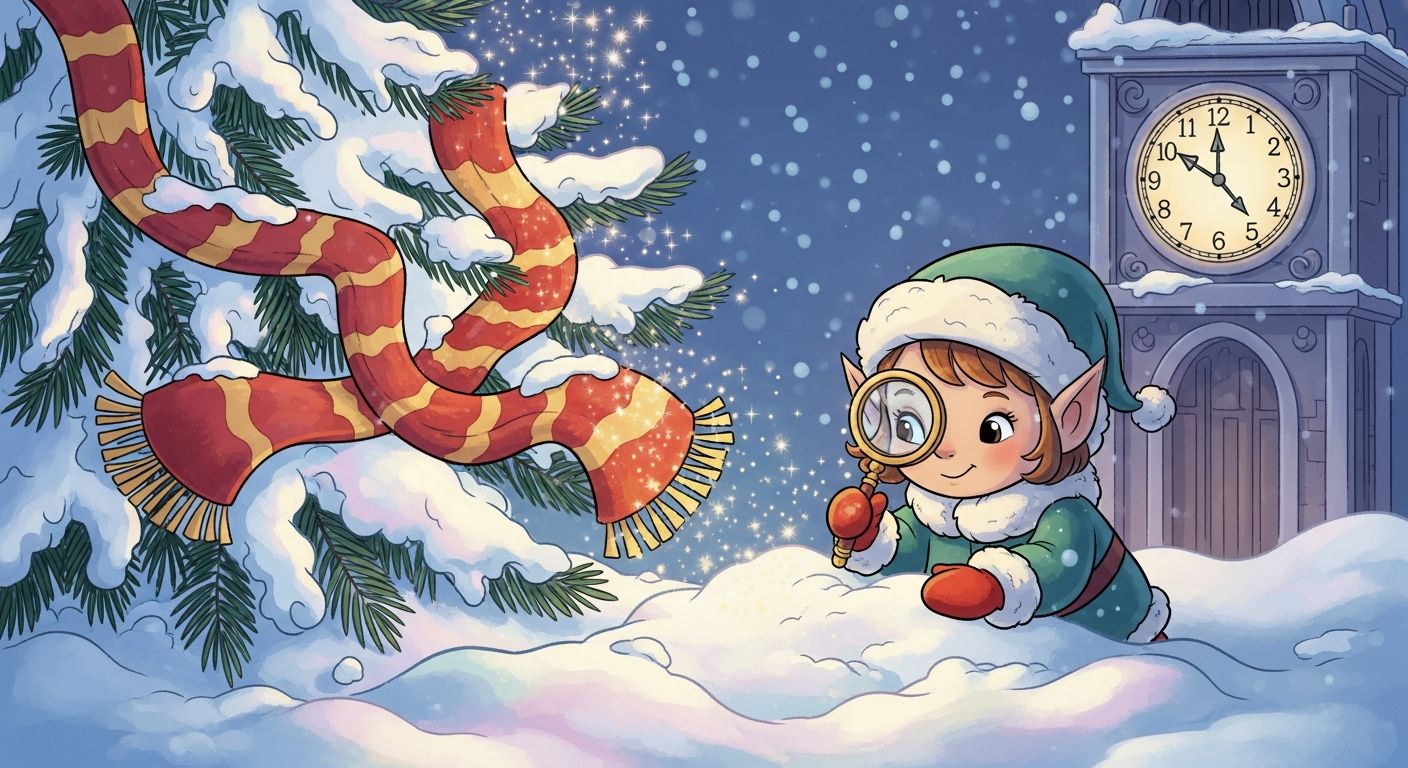 Holly le lutin cherche l'écharpe qui réchauffe les cœurs