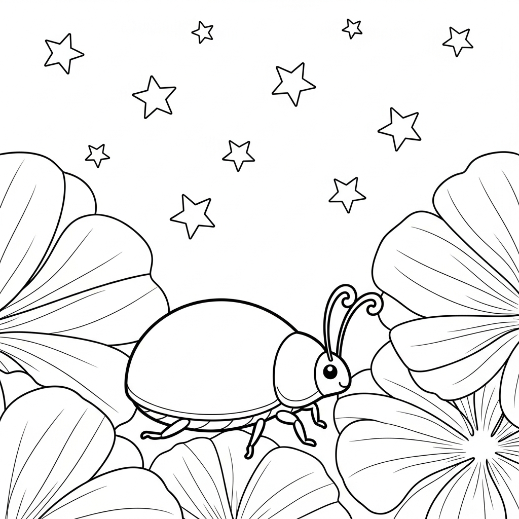 Coloriage La Coccinelle aux Points Rêvés