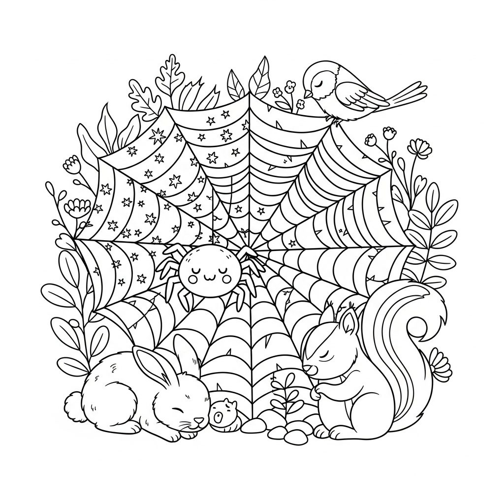 Coloriage La Toile Douce des Rêves