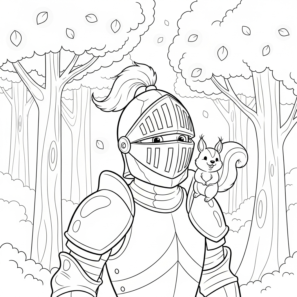 Coloriage Le Chevalier aux Chuchotis Doux