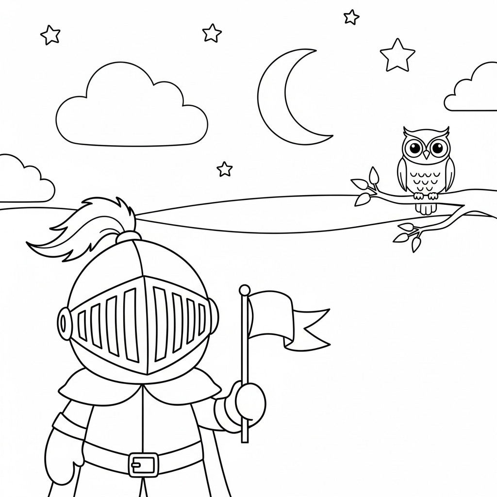 Coloriage Le Chevalier des Rêves Doux
